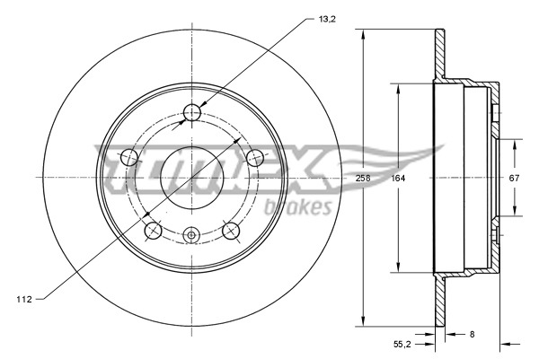 Brzdový kotúč TOMEX Brakes